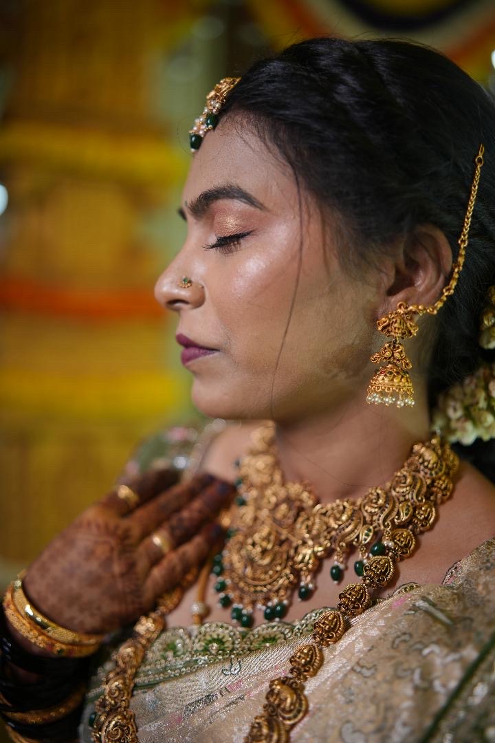 Bridal Closeup Traditional Makeup Karnataka